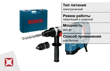 Перфоратор Бош 900 Вт электрический ГОСТ IЕС 60745-1-2011 в Таразе